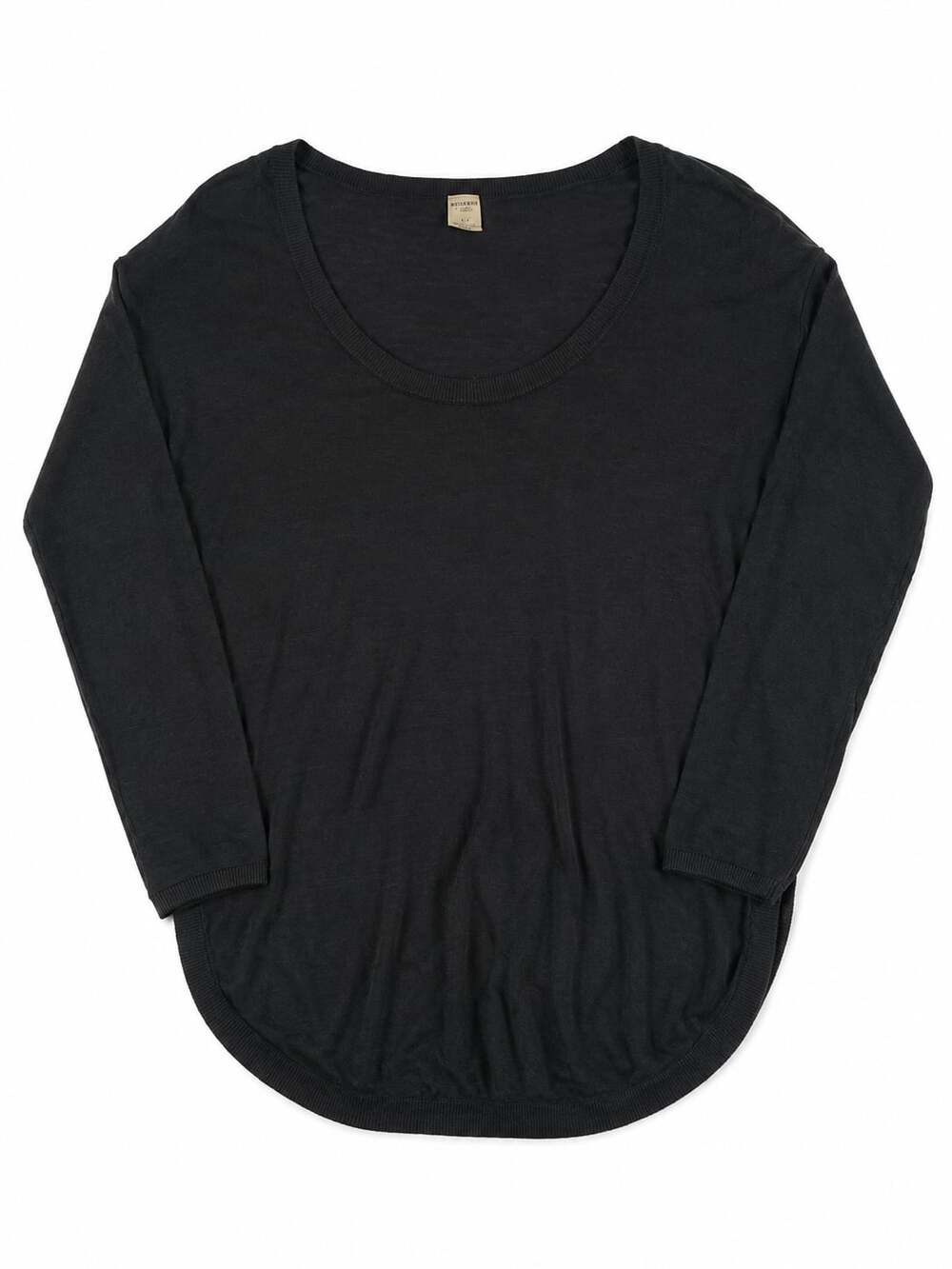 Soybu Women's Black Scoop Neck Long Sleeve Sweater Size M